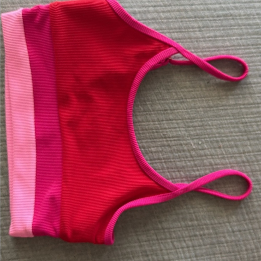 NWOT, Beach Riot Bikini SET Ribbed Colorblock Swim - Picture 7 of 9